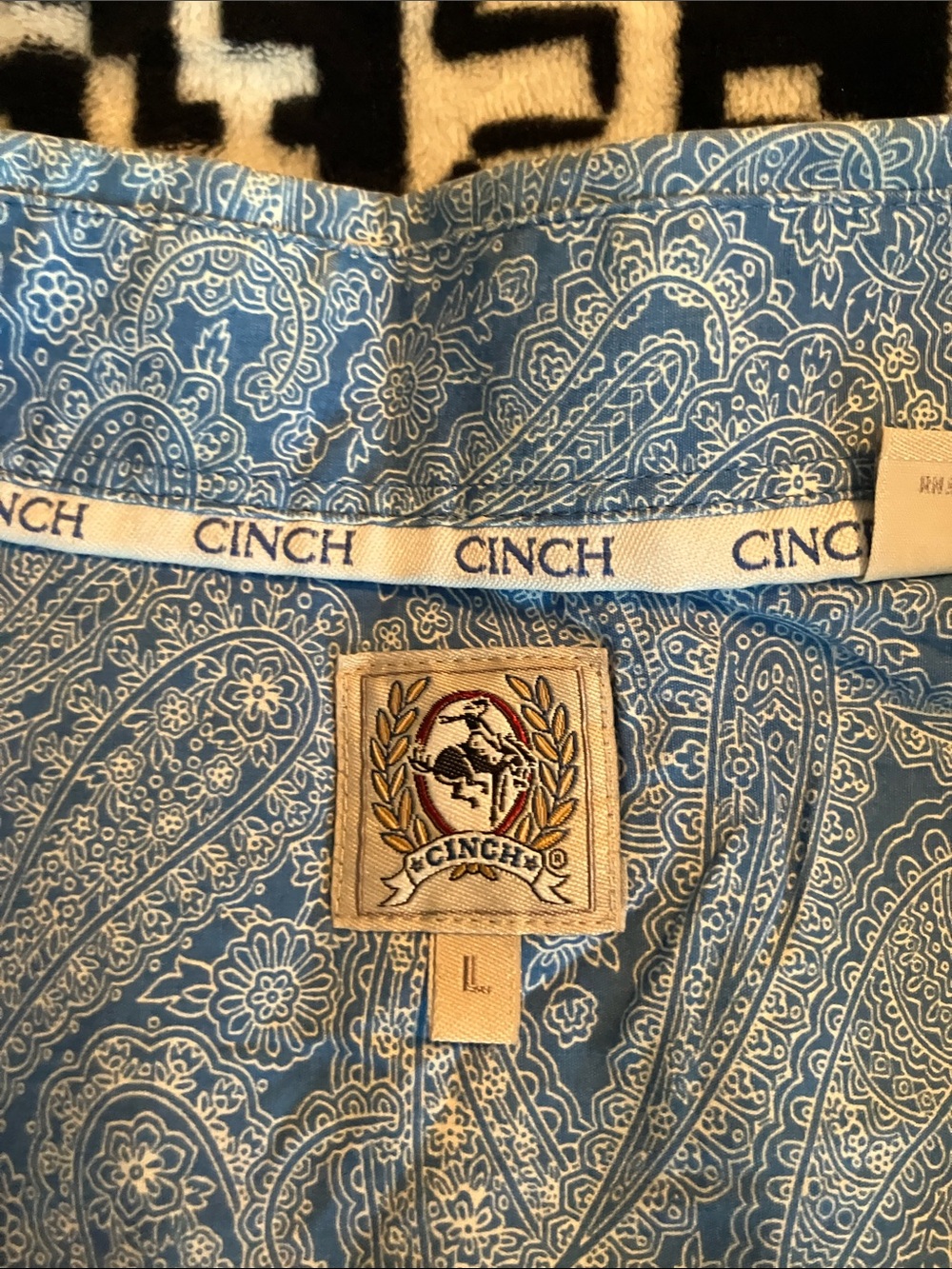 Cinch Men’s Light Blue Paisley Western Chinos